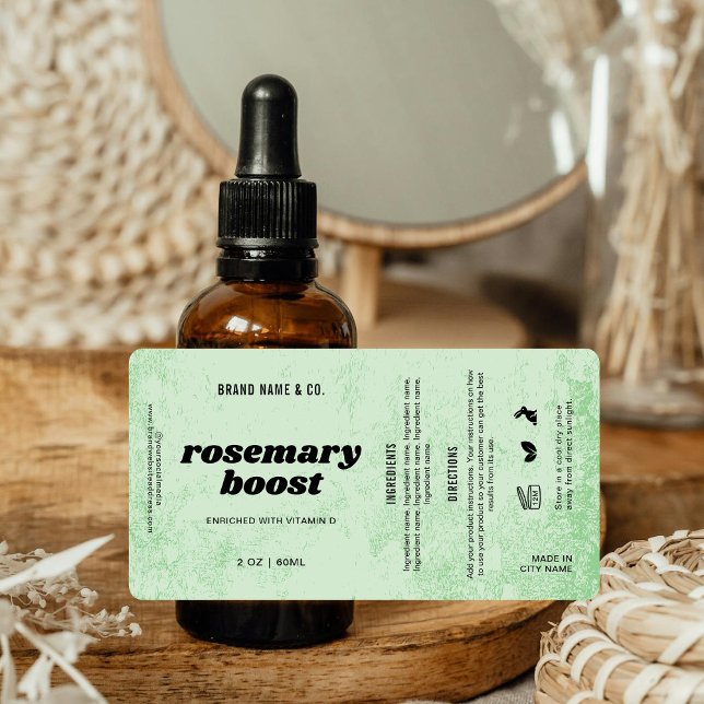  Product Customisable Herb Green Rustic Label (Creator Uploaded)