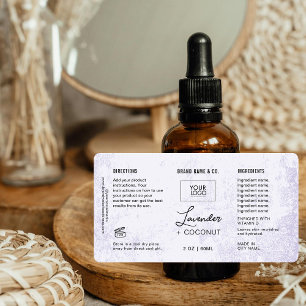  Product Customisable Lavender Rustic Label