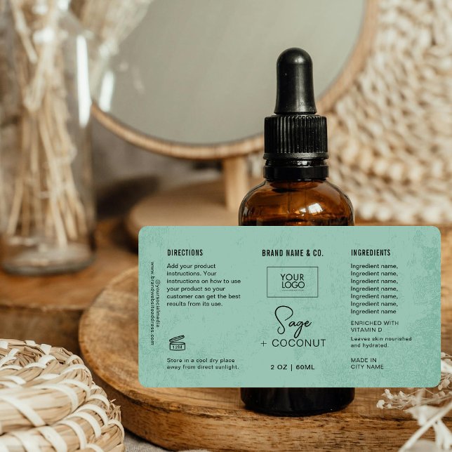  Product Customisable Sage Green Rustic Label (Creator Uploaded)