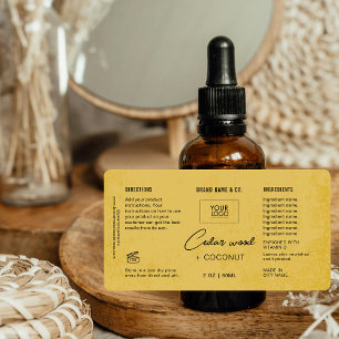 Product Customizable Golden Rustic Label