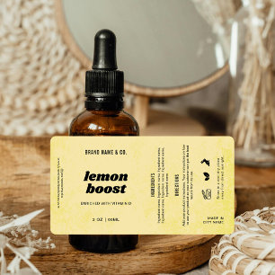 Product Customizable Lemon Yellow Rustic Label