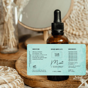  Product Customizable Mint Rustic Label