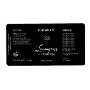  Product Customizable white & Black Label