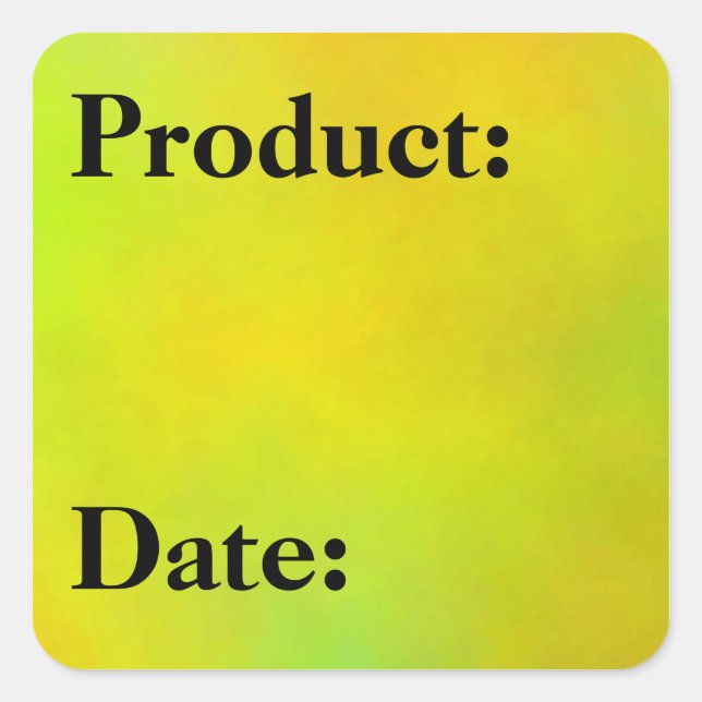 Product Date Restaurant Product Rotation Sheets Square Sticker (Front)