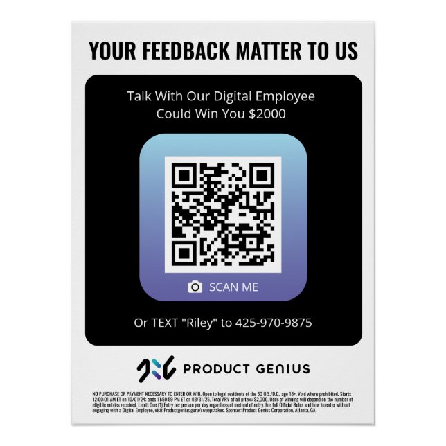 Product Genius Glossy Poster - Sweepstakes (Front)