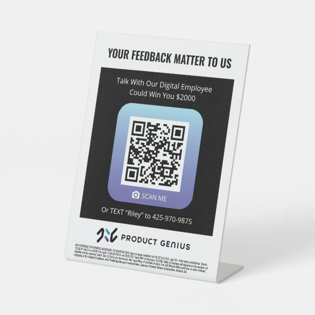 Product Genius - Pedestal Sign (Front)