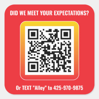 Product Genius Square Sticker - Keene Red