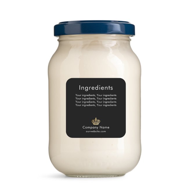 Product ingredient listing black gold crown label (Creator Uploaded)