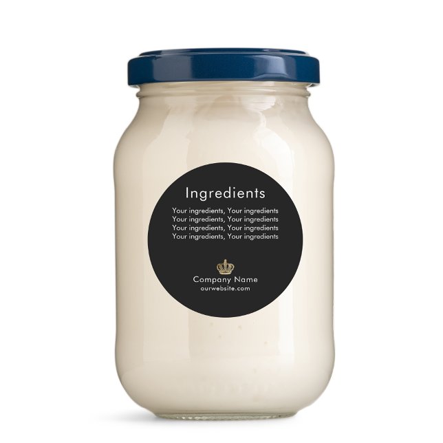 Product ingredient listing black gold crown label (Creator Uploaded)