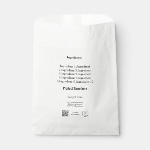 Product ingredients add product name title weight favour bags