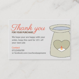 Product insert thank you card / Business card size