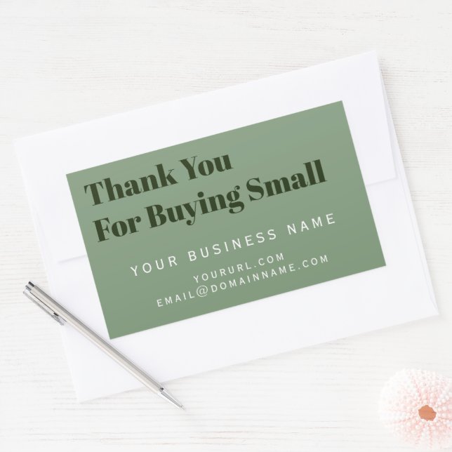 Product Label, Business Purchase Box Packaging, Rectangular Sticker (Envelope)