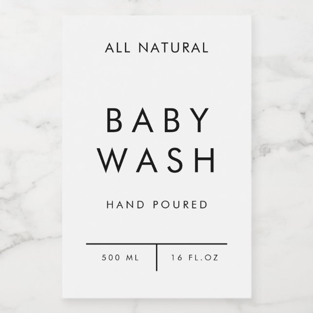 product label organization storage - BABY WASH (Single Label)