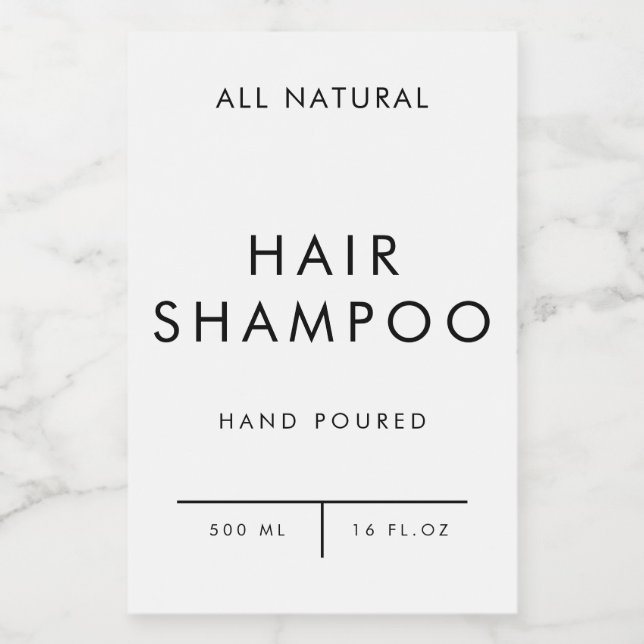 product label organization storage - HAIR SHAMPOO (Single Label)