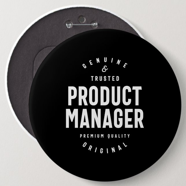 Product Manager Job Title Gift 6 Cm Round Badge (Front & Back)
