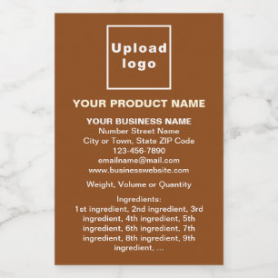 Product Minimal Information on Brown Portrait Food Label