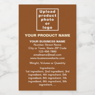 Product Minimal Information on Brown Small Size Wine Label