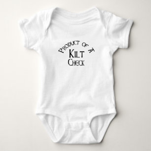 Product of a Kilt Check - Black Baby Bodysuit