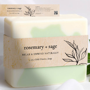 Product Packaging Gifting Kraft Greenery Soap Wrap Invitation Belly Band