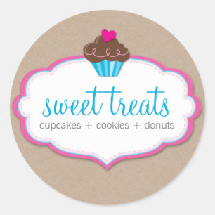 PRODUCT PACKAGING LABEL cute cupcake logo kraft