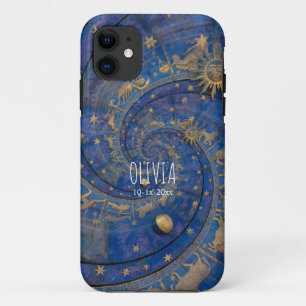 Product: Personalized Celestial Zodiac Spiral iPhone 11 Case