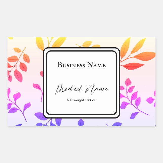 Product Rectangle Sticker Label (Front)