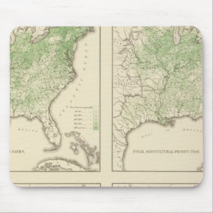 Production of Corn and Dairy, US Lithograph Mouse Mat