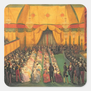 Production of `Richard the Lionheart' Square Sticker