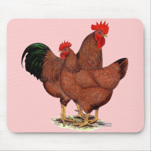 Production Red Chickens Mouse Mat