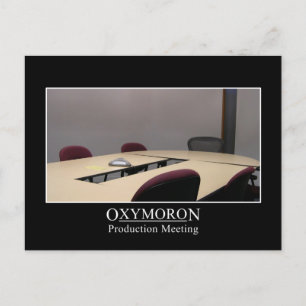 Productive meeting is an oxymoron postcard