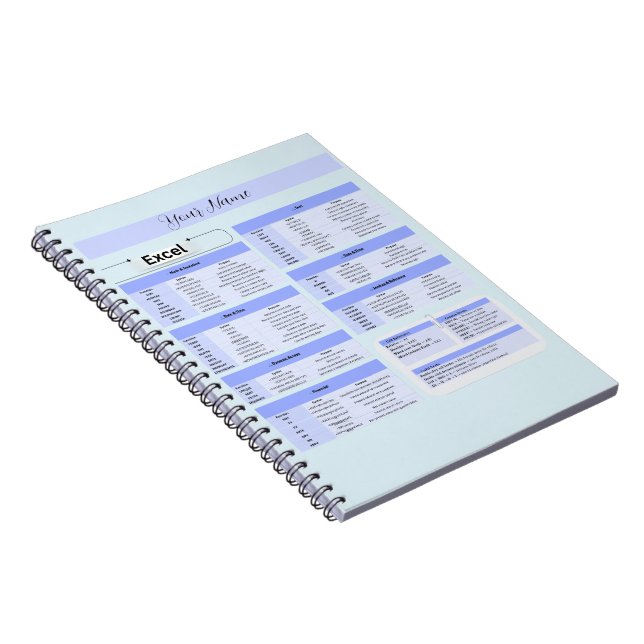 Productivity Mouse Pad – Excel Shortcuts Notebook (Right Side)