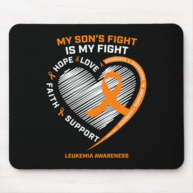 Products Gift Dad Mum Leukaemia Awareness  Son Leu Mouse Mat (Front)