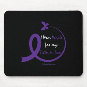 Products Gifts Wear Purple Sister In Law Epilepsy Mouse Mat