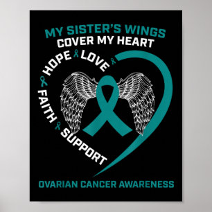Products In Memory Of Sister Wings Ovarian Cancer Poster