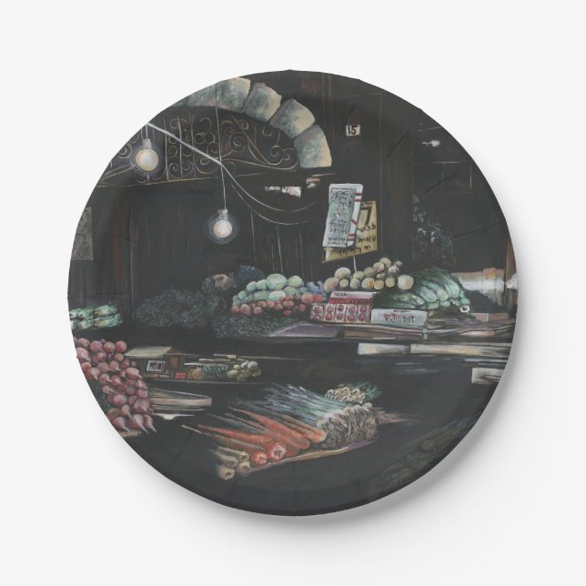 Products of a Struggled Harvest, Jerusalem Paper Plate (Front)