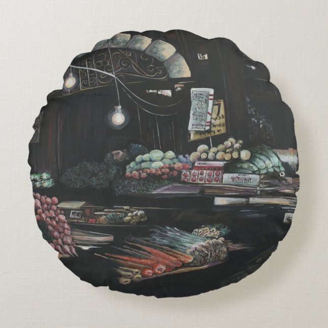 Products of a Struggled Harvest, Jerusalem Round Cushion (Front)