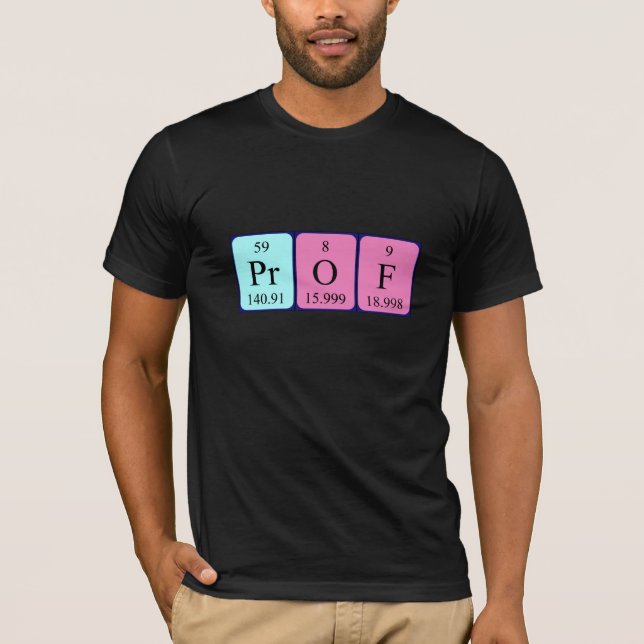 Prof periodic table name shirt (Front)