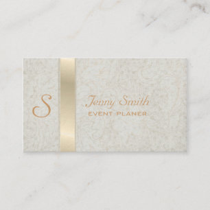 Profesional elegant modern gentle floral monogram business card