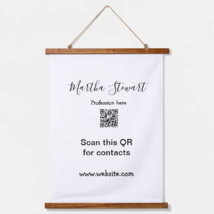 Profession add QR code details website company bus Hanging Tapestry