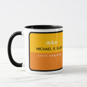 Profession Engineer Yellow Coffee Mug with Name