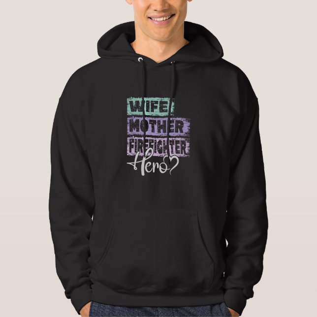 Profession mom hero mother Firefighter  1 Hoodie (Front)