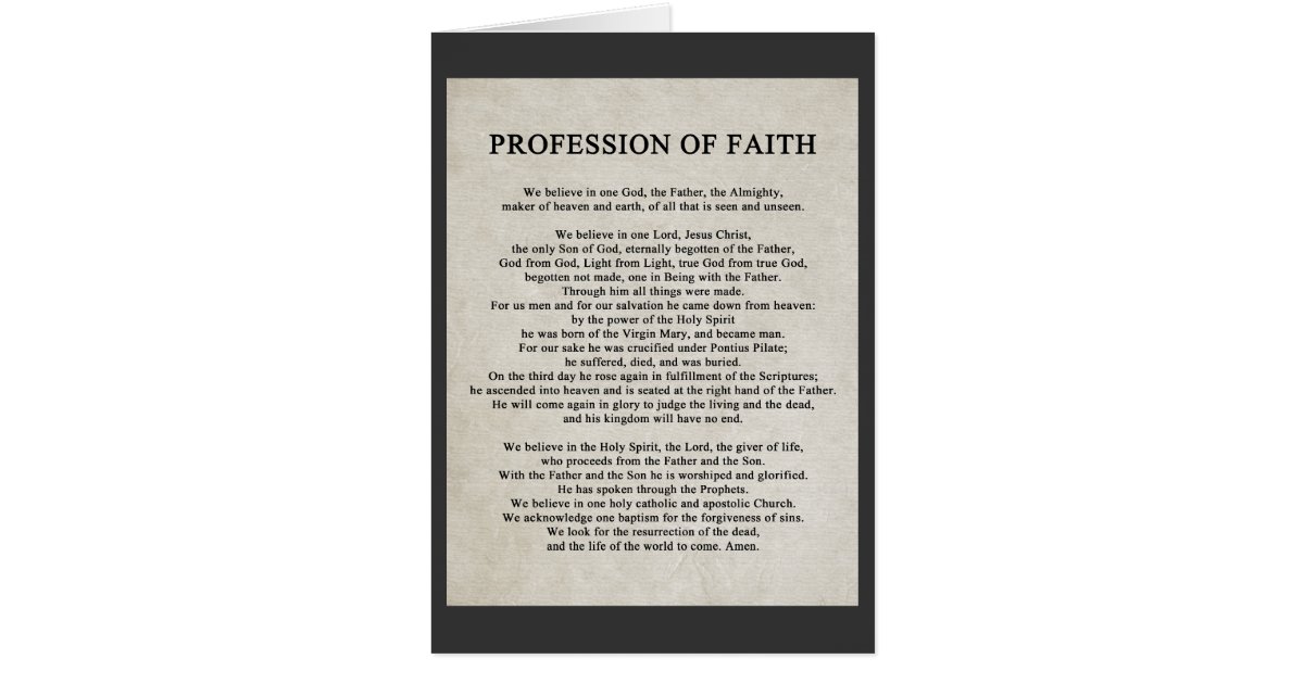 Profession of Faith | Zazzle