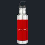 Profession Plain Simple Attractive Red White Name 710 Ml Water Bottle<br><div class="desc">Attractive,  simple,  elegant design. You can change the fonts,  colours,  backgorund with easy to use tool.</div>