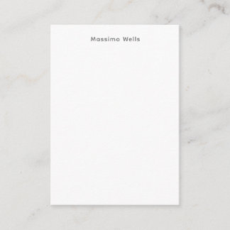 Profession Plain Simple White Attractive Enclosure Card