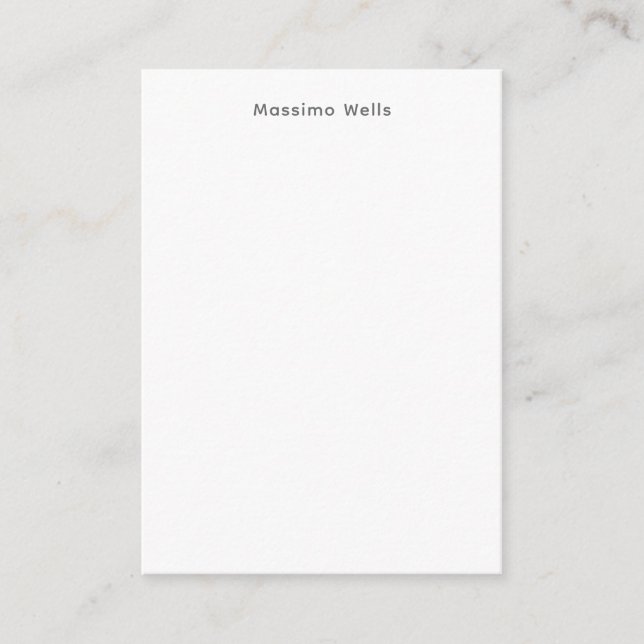 Profession Plain Simple White Attractive Enclosure Card (Front)