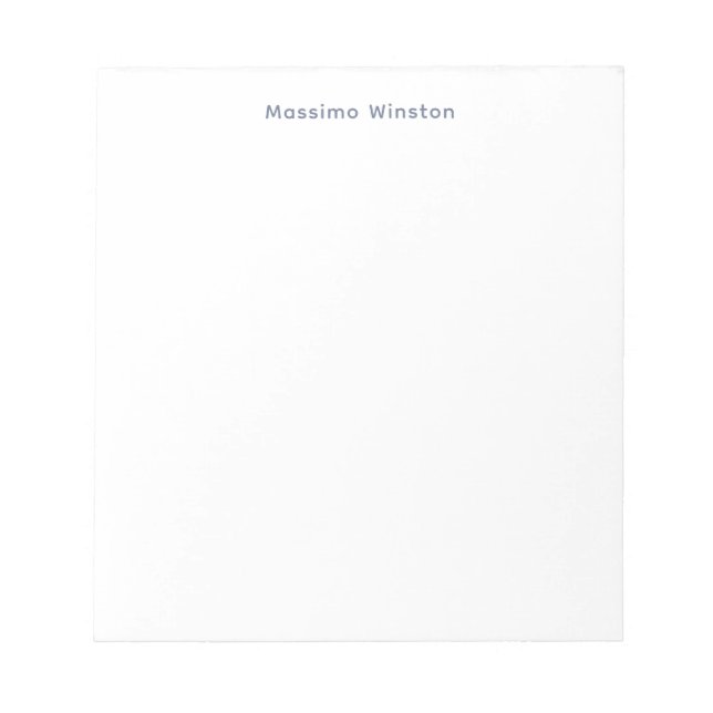 Profession Plain Simple White Attractive Notepad (Front)