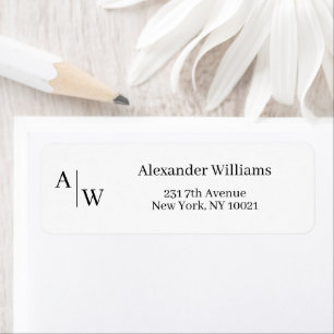 Professional 2 Monogram Name Simple Basic Minimal
