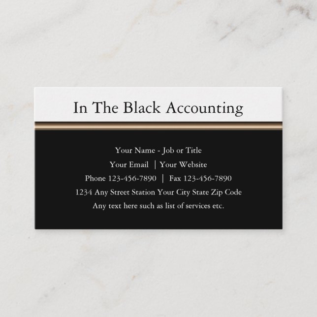 Professional Accountant CPA Business Card (Front)