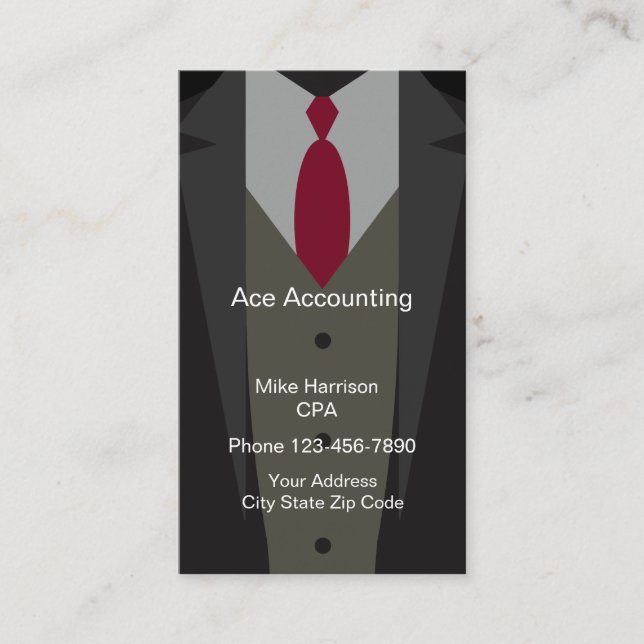 Professional Accountant Design Business Card (Front)