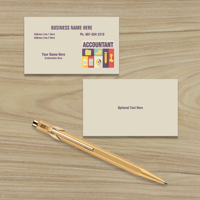 Professional Accountant Iconic Design Business Card (Creator Uploaded)